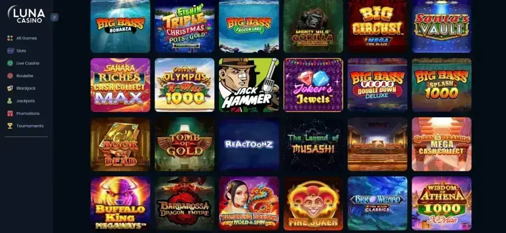 Luna Casino Screenshot 3